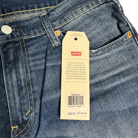 Levi's Mens 541 Athletic Fit Slight Taper Jeans 30W x 32L Blue Canyon Whiskering - Picture 5 of 9
